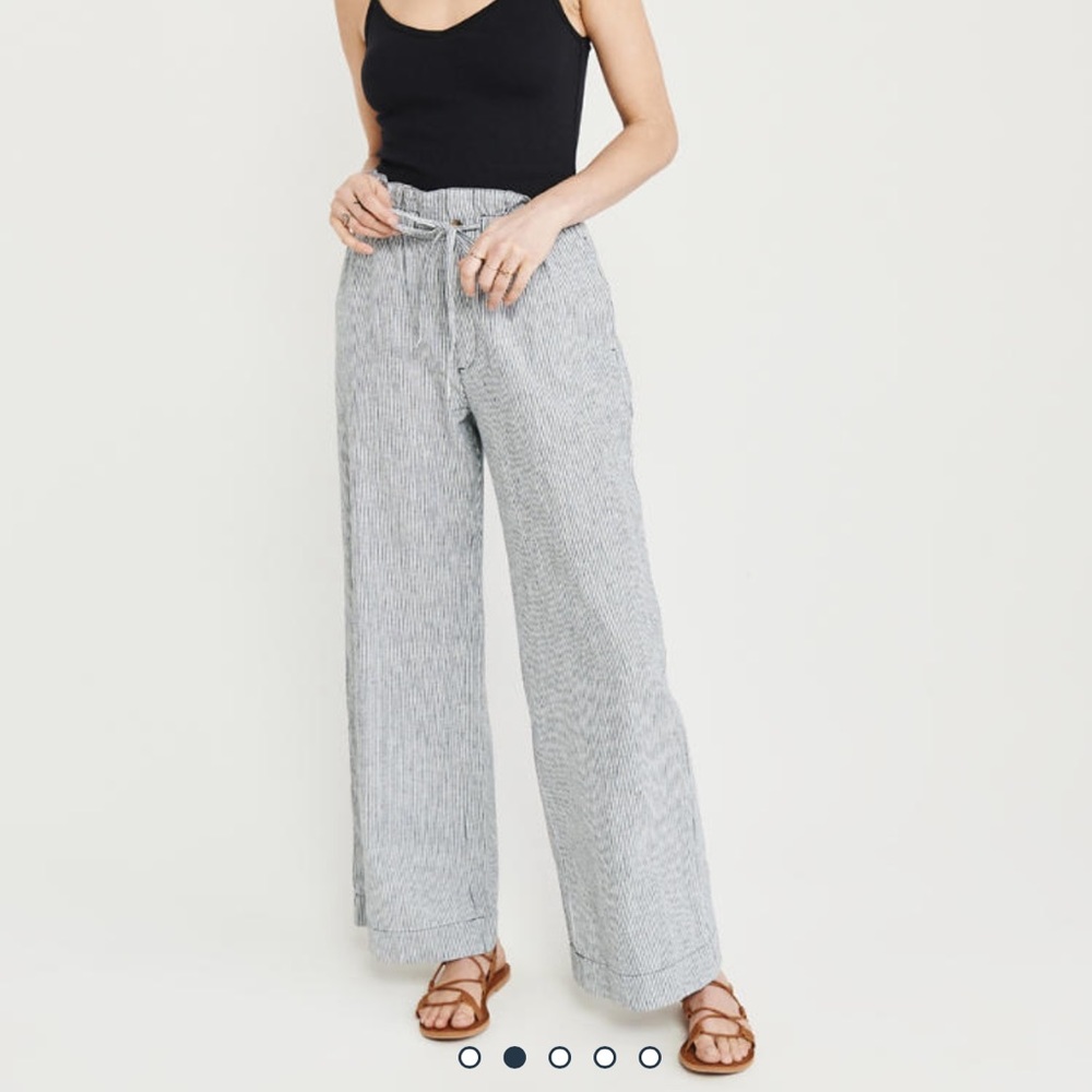 Linen Paper Bag Waist Pants